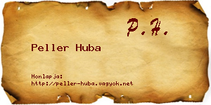 Peller Huba névjegykártya